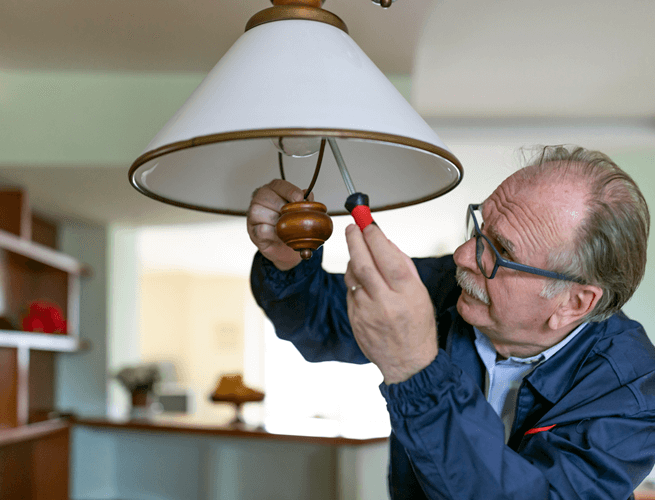 lamp repareren klusje in huis